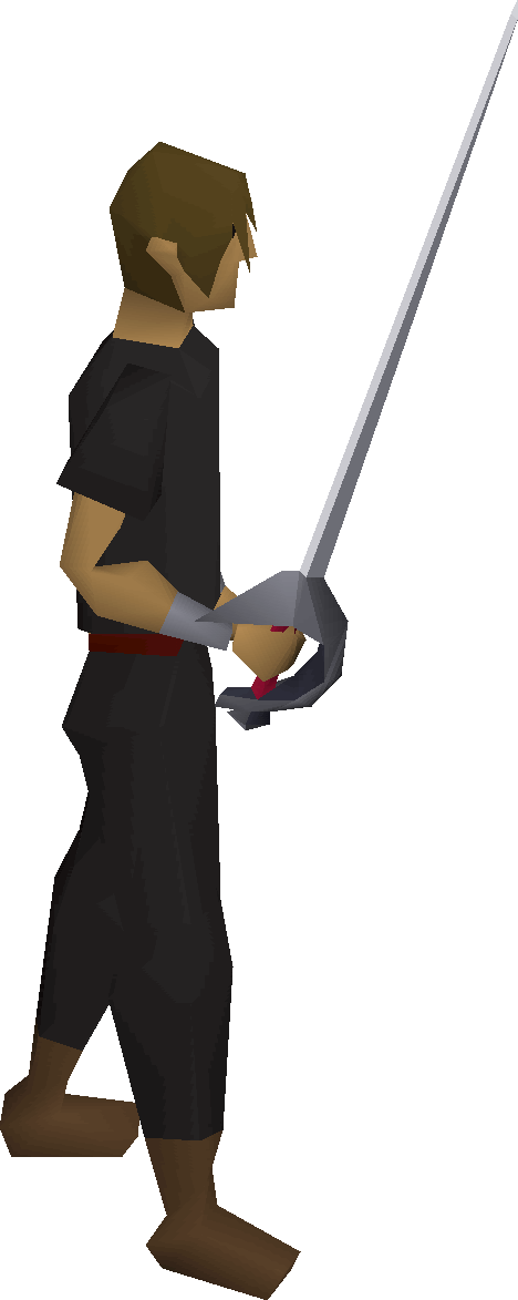 OSRS character wielding the Ghrazi Rapier